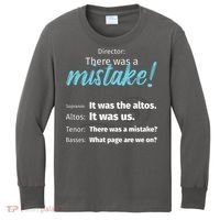 Choir Singing Music There Was A Mistake Kids Long Sleeve Shirt thumb 0