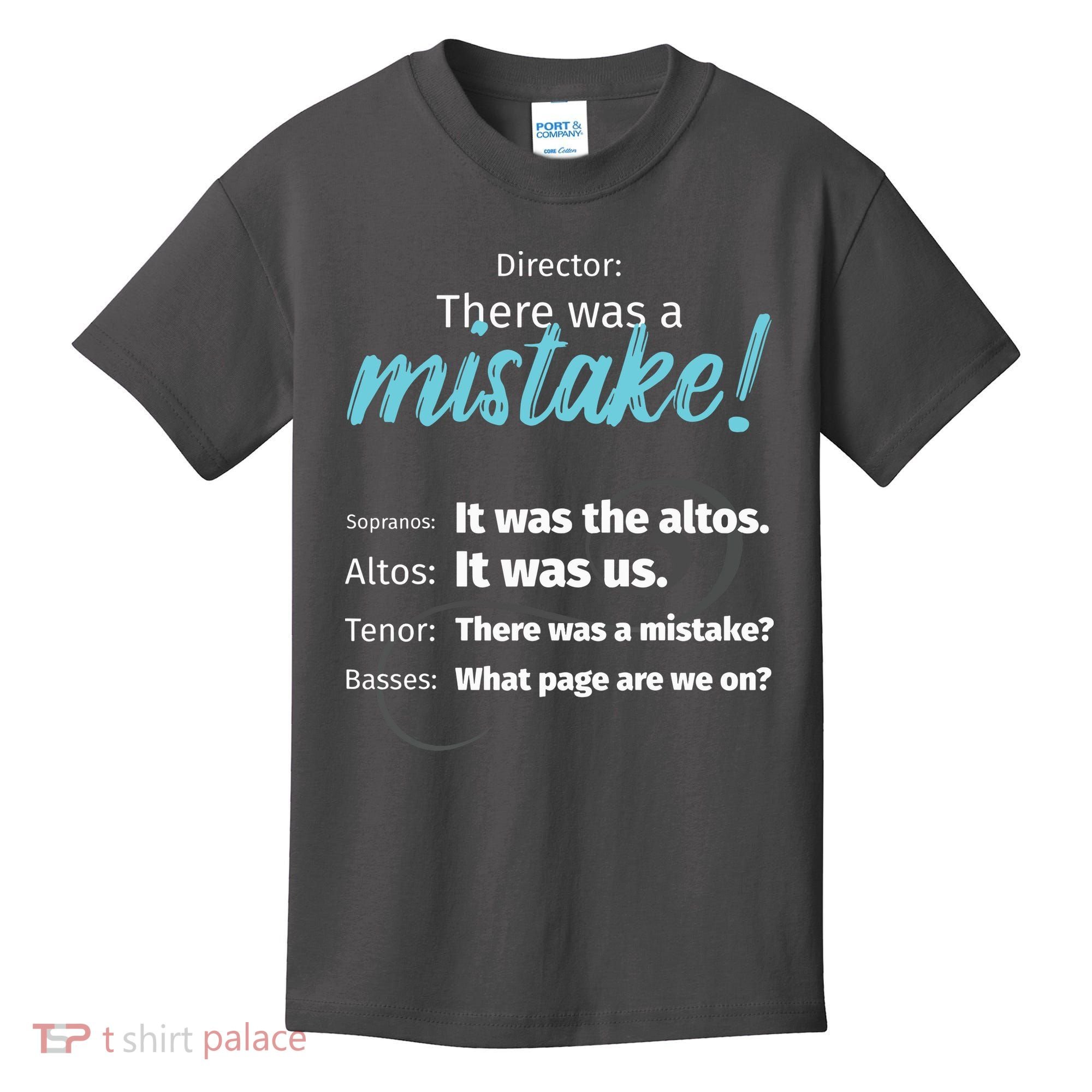 Choir Singing Music There Was A Mistake Kids T-Shirt