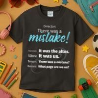 Choir Singing Music There Was A Mistake Kids T-Shirt thumb 3