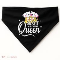 Cute Slot Machine Queen Funny Casino Gambling USA-Made Doggie Bandana thumb 0