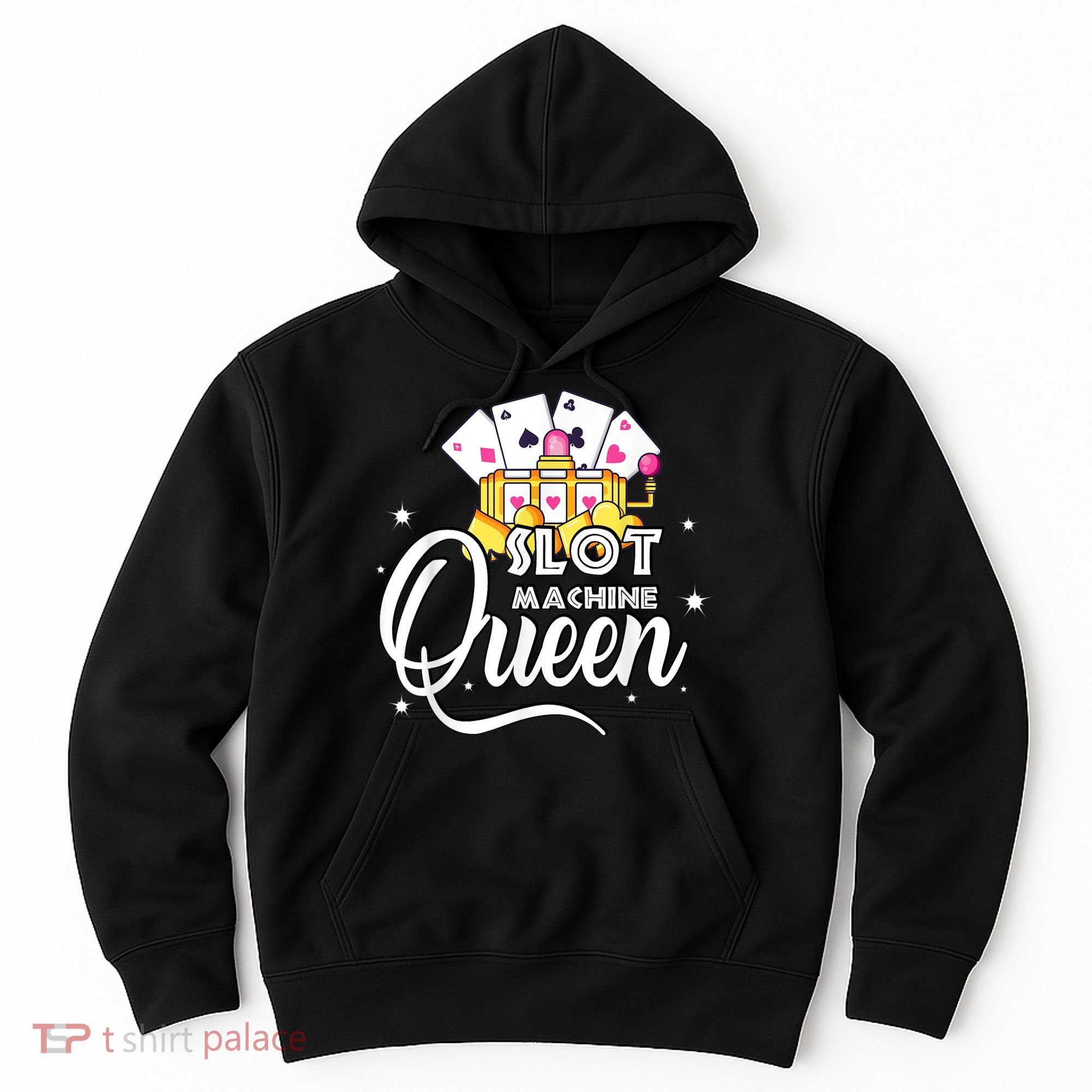 Cute Slot Machine Queen Funny Casino Gambling Hoodie