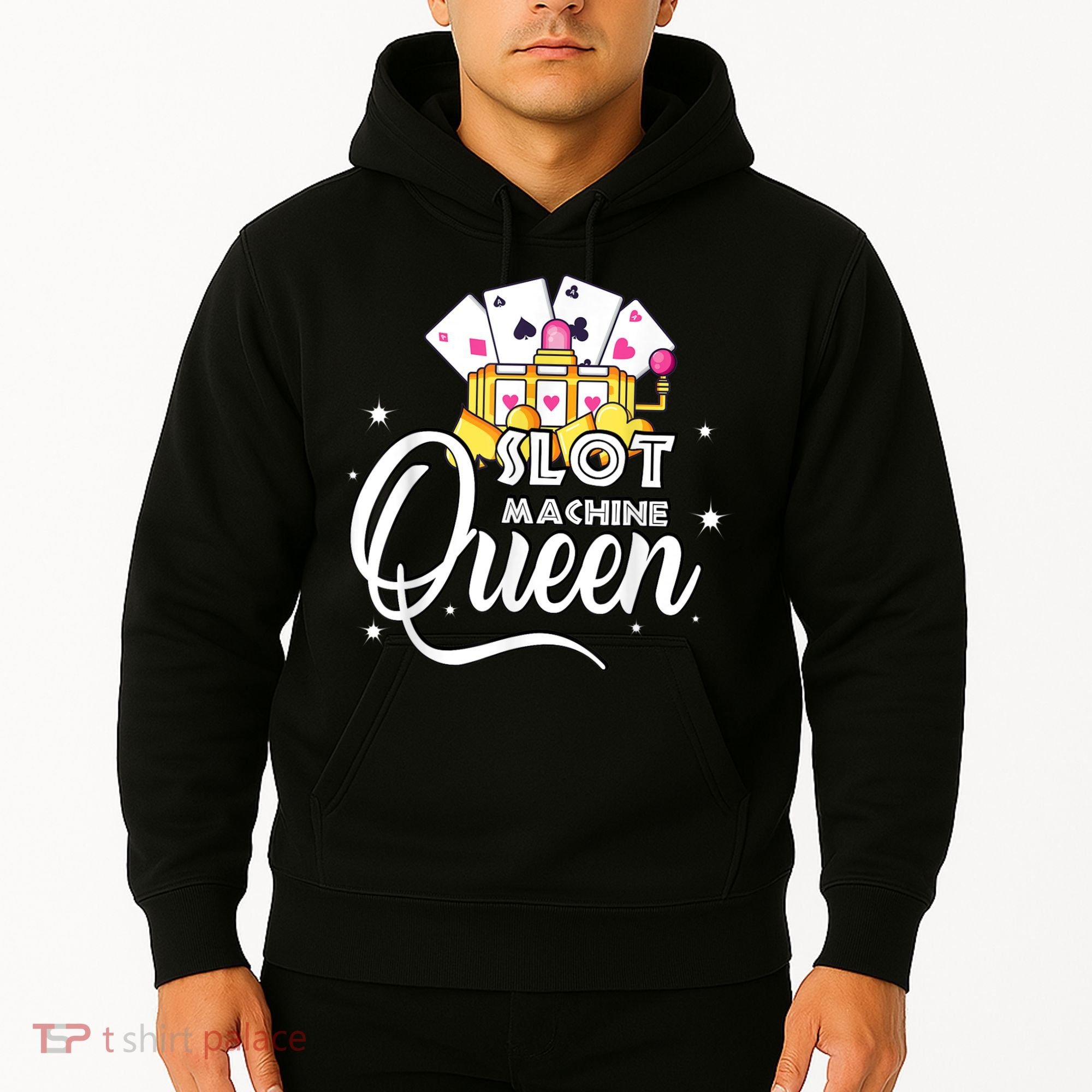 Cute Slot Machine Queen Funny Casino Gambling Hoodie
