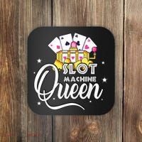 Cute Slot Machine Queen Funny Casino Gambling Coaster thumb 0
