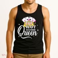 Cute Slot Machine Queen Funny Casino Gambling Tank Top thumb 3