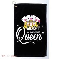 Cute Slot Machine Queen Funny Casino Gambling Golf Towel thumb 0