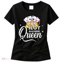 Cute Slot Machine Queen Funny Casino Gambling Women's T-Shirt thumb 0