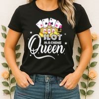 Cute Slot Machine Queen Funny Casino Gambling Women's T-Shirt thumb 2
