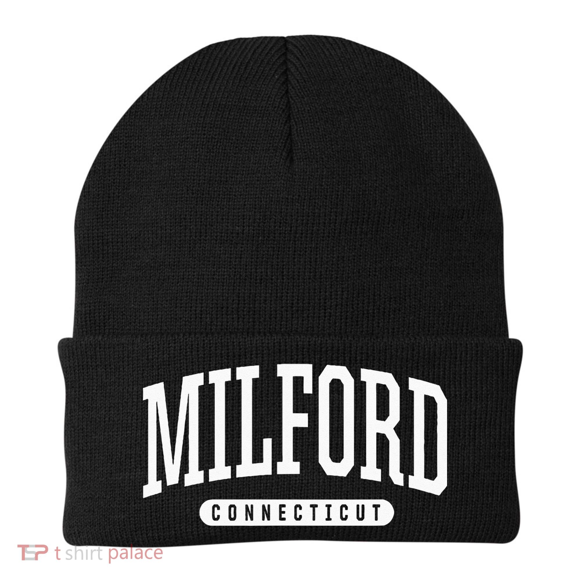 College Style Milford Connecticut Souvenir Gift Beanie