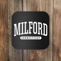 College Style Milford Connecticut Souvenir Gift Coaster thumb 0
