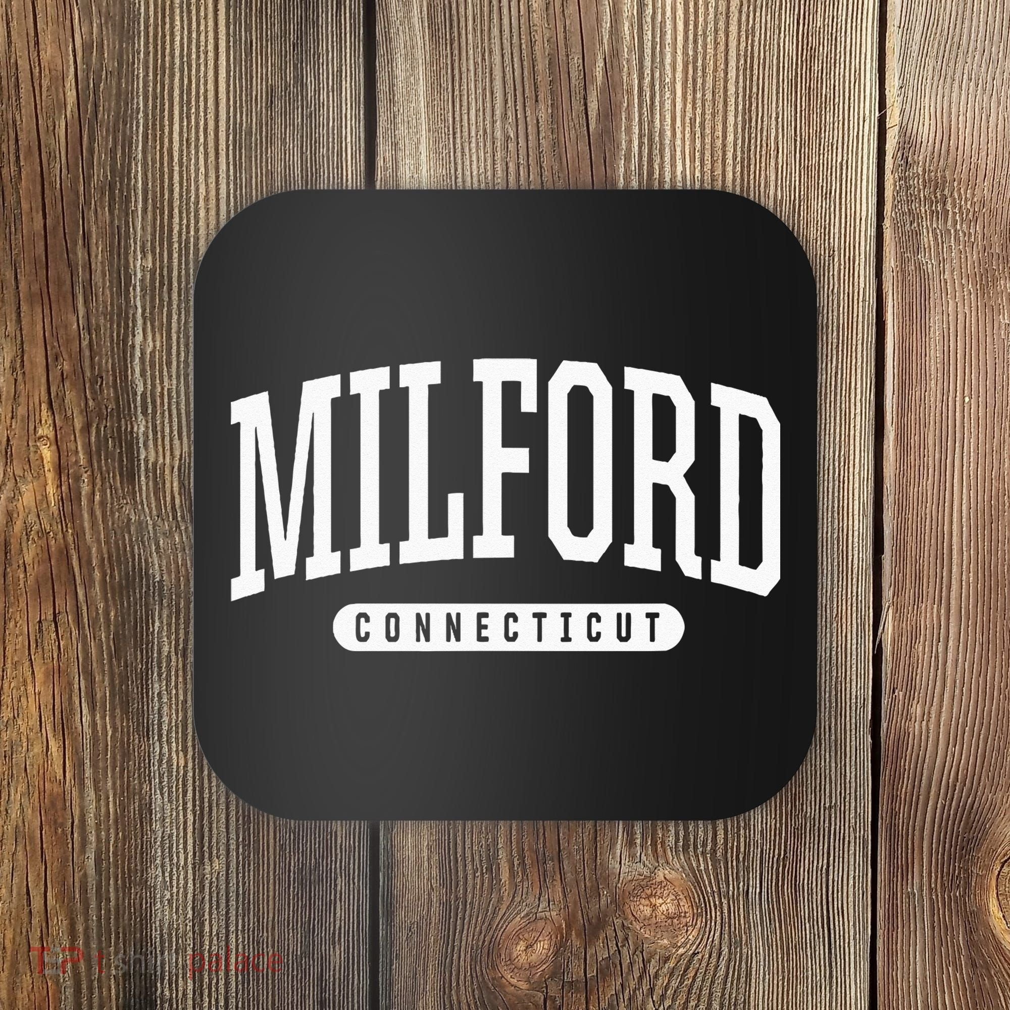 College Style Milford Connecticut Souvenir Gift Coaster