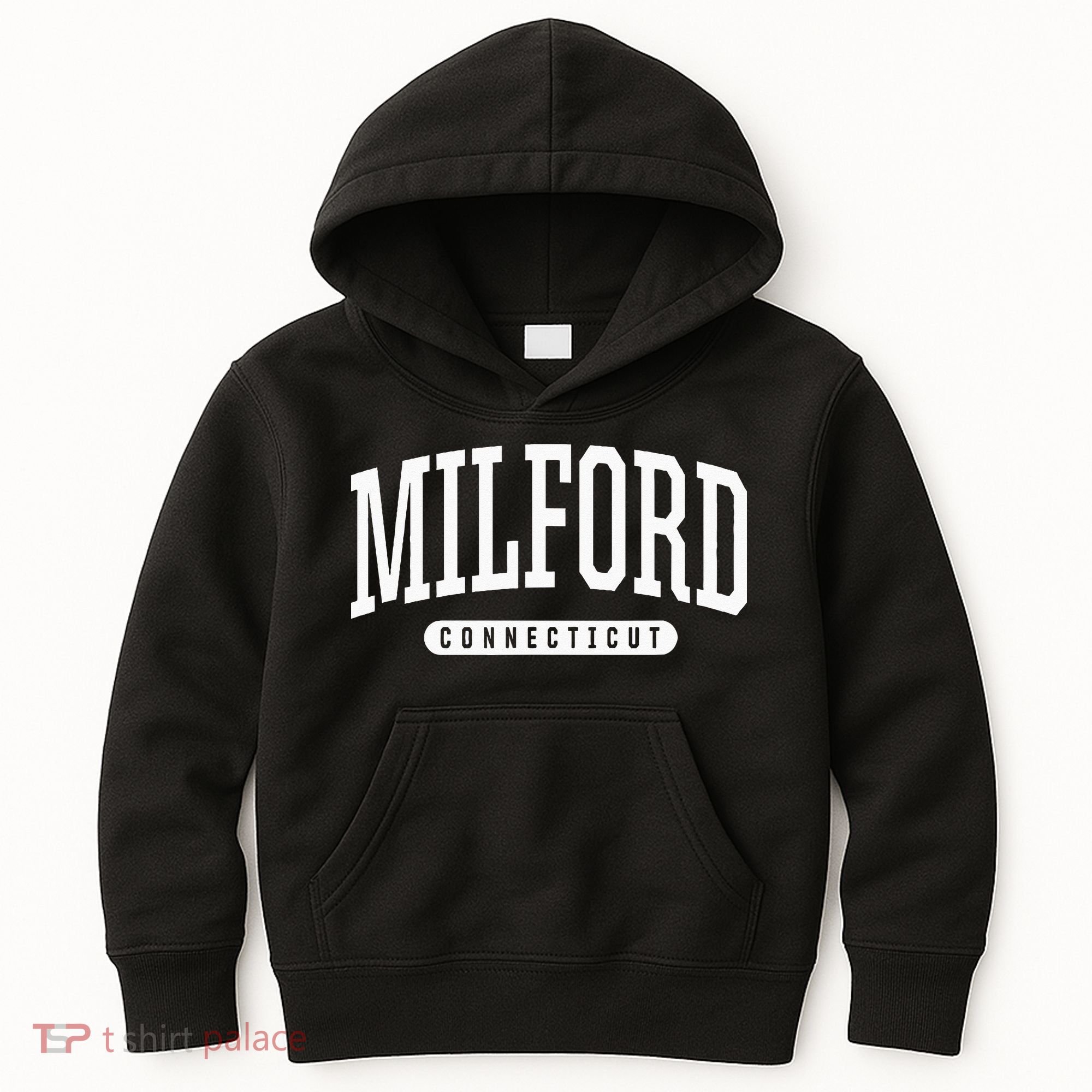 College Style Milford Connecticut Souvenir Gift Kids Hoodie