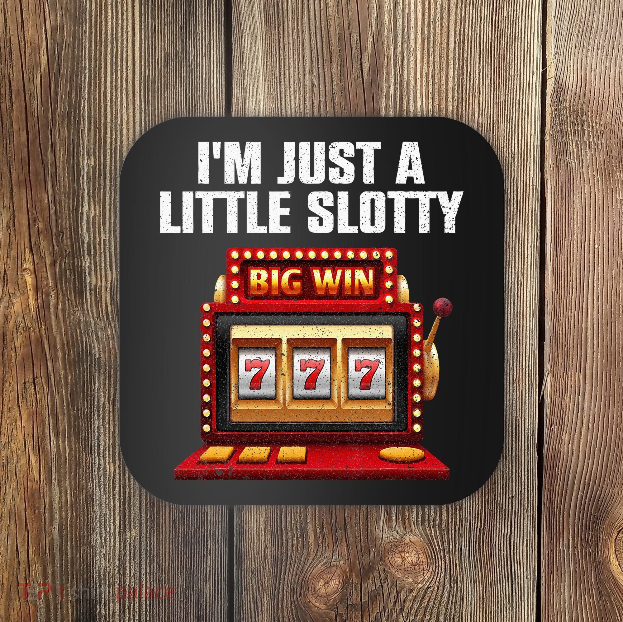 Cool Slot Machine Lovers Art For Men Women Casino Gambler Coaster