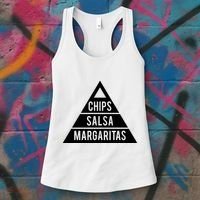 Chips Salsa Margaritas Women's Tank Top thumb 3