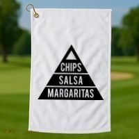 Chips Salsa Margaritas Golf Towel thumb 1