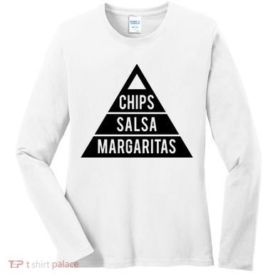 Chips Salsa Margaritas Women's Long Sleeve Shirt