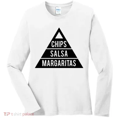 Chips Salsa Margaritas Women's Long Sleeve Shirt
