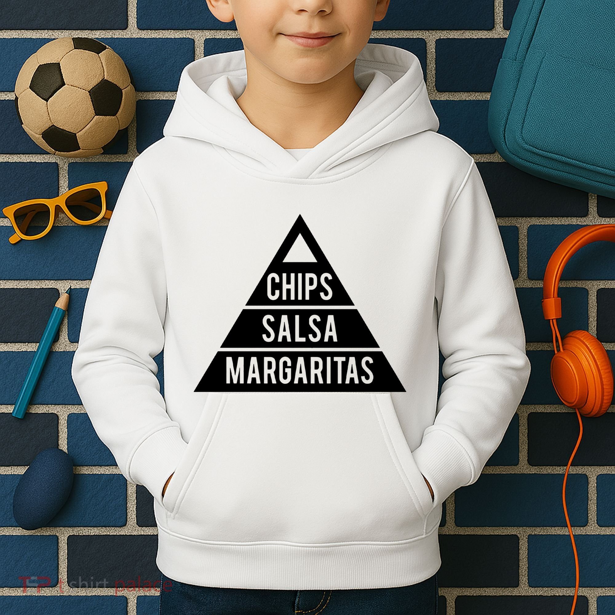 Chips Salsa Margaritas Kids Hoodie