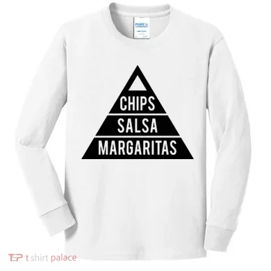 Chips Salsa Margaritas Kids Long Sleeve Shirt