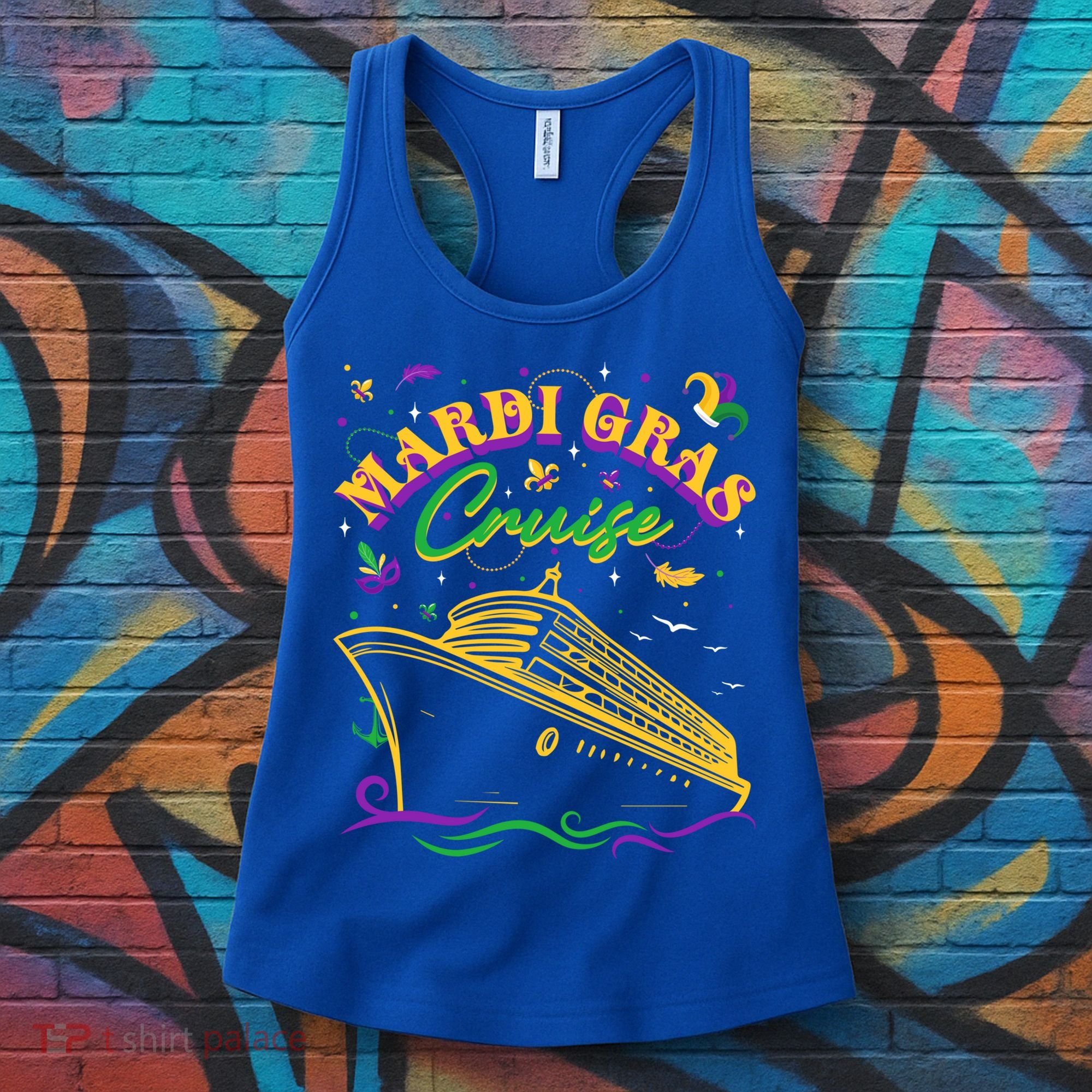 Cruise Ship Mardi Gras Ship Vacation Family Trip Gift Women's Tank Top