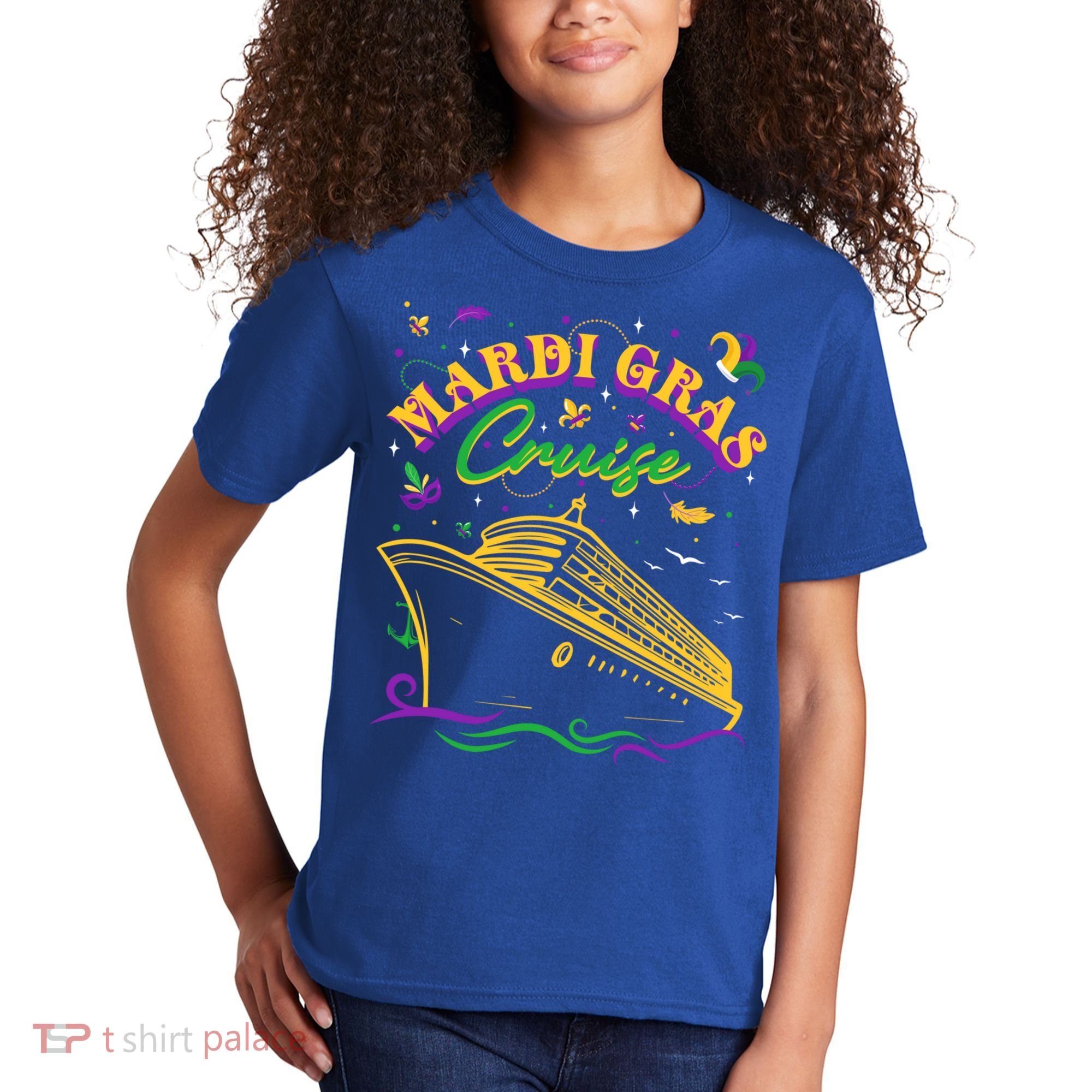 Cruise Ship Mardi Gras Ship Vacation Family Trip Gift Kids T-Shirt