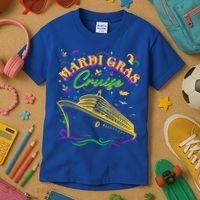 Cruise Ship Mardi Gras Ship Vacation Family Trip Gift Kids T-Shirt thumb 3