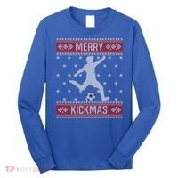 Christmas Soccer Merry Kickmas Ball Sport Player Xmas Meaningful Gift Long Sleeve Shirt thumb 0
