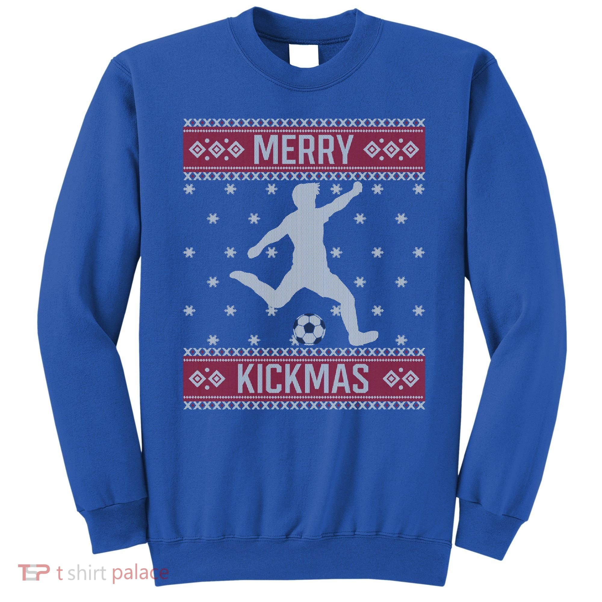 Christmas Soccer Merry Kickmas Ball Sport Player Xmas Meaningful Gift Sweatshirt