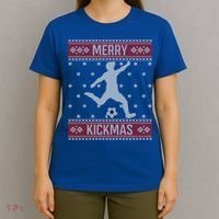 Christmas Soccer Merry Kickmas Ball Sport Player Xmas Meaningful Gift T-Shirt thumb 4