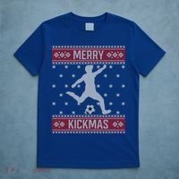 Christmas Soccer Merry Kickmas Ball Sport Player Xmas Meaningful Gift T-Shirt thumb 5