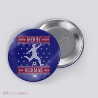Christmas Soccer Merry Kickmas Ball Sport Player Xmas Meaningful Gift Button thumb 0