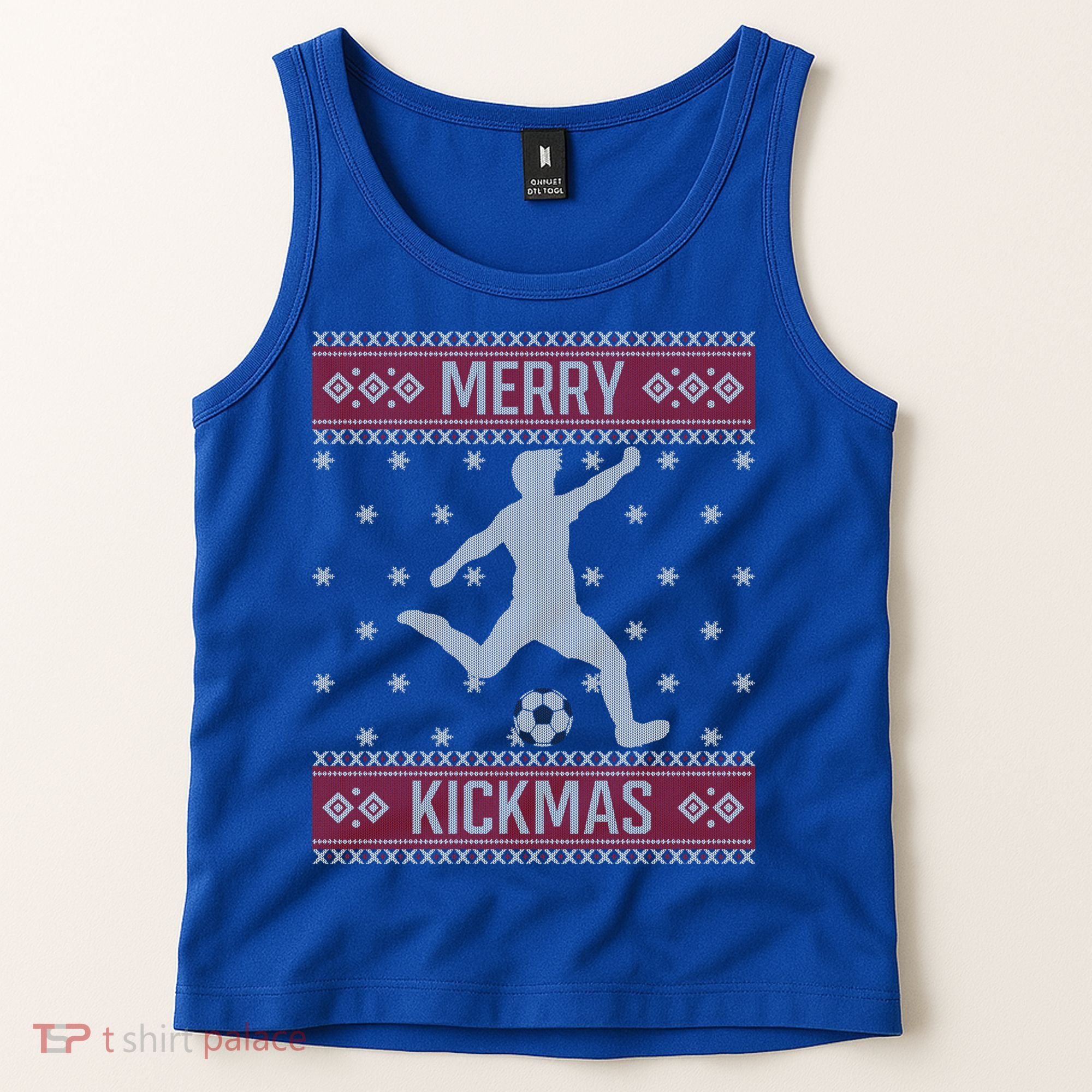 Christmas Soccer Merry Kickmas Ball Sport Player Xmas Meaningful Gift Tank Top