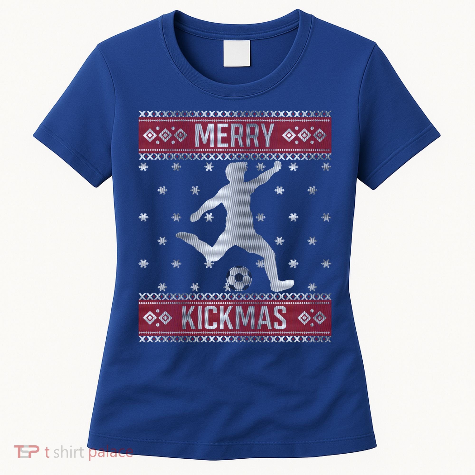 Christmas Soccer Merry Kickmas Ball Sport Player Xmas Meaningful Gift Women's T-Shirt