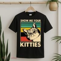 Cat Show Me Your Kitties Funny Cats Lover Vintage T-Shirt thumb 2