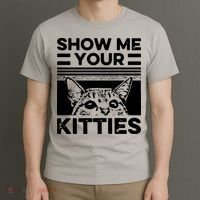 Cat Show Me Your Kitties Version 2 Funny Vintage T-Shirt thumb 3
