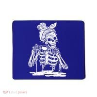 Caffeinated Skeleton Messy Bun Coffee Lover Skull Halloween Gift Mousepad thumb 0