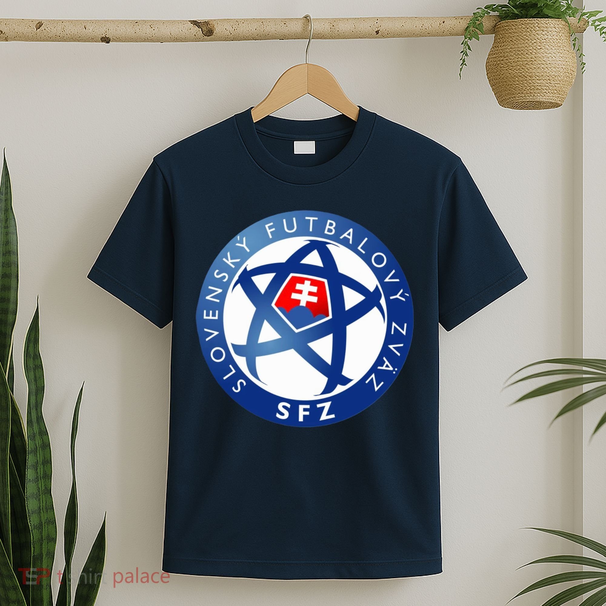 Cool Slovakia National Football Soccer Team Art Logo T-Shirt