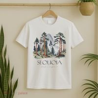 Cool Sequoia National Park Hiking Watercolor T-Shirt thumb 2