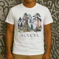 Cool Sequoia National Park Hiking Watercolor T-Shirt thumb 3