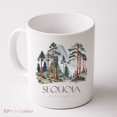 Cool Sequoia National Park Hiking Watercolor Coffee Mug