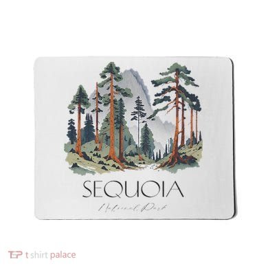 Cool Sequoia National Park Hiking Watercolor Mousepad
