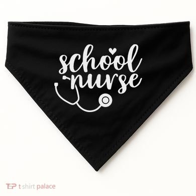 Cute School Nurse Appreciation USA-Made Doggie Bandana