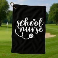 Cute School Nurse Appreciation Golf Towel thumb 1