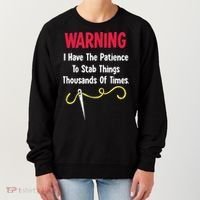 Cross Stitch Needlepoint Sewing Quilting Funny Women's Sweatshirt thumb 0