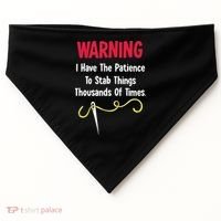 Cross Stitch Needlepoint Sewing Quilting Funny USA-Made Doggie Bandana thumb 0