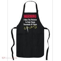 Cross Stitch Needlepoint Sewing Quilting Funny Apron thumb 0