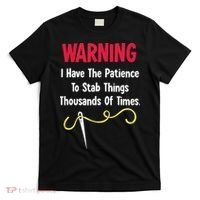 Cross Stitch Needlepoint Sewing Quilting Funny T-Shirt thumb 0