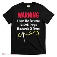 Cross Stitch Needlepoint Sewing Quilting Funny T-Shirt thumb 0