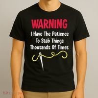 Cross Stitch Needlepoint Sewing Quilting Funny T-Shirt thumb 3