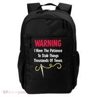 Cross Stitch Needlepoint Sewing Quilting Funny Backpack thumb 0