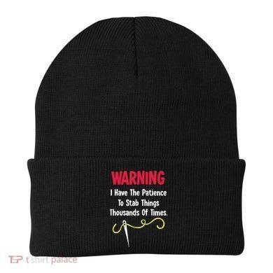 Cross Stitch Needlepoint Sewing Quilting Funny Beanie